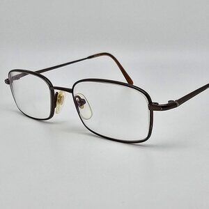 *SOLD* Seiko T0644 Bronze Brown Titanium Rectangular Eyeglasses Frame Japan